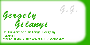 gergely gilanyi business card